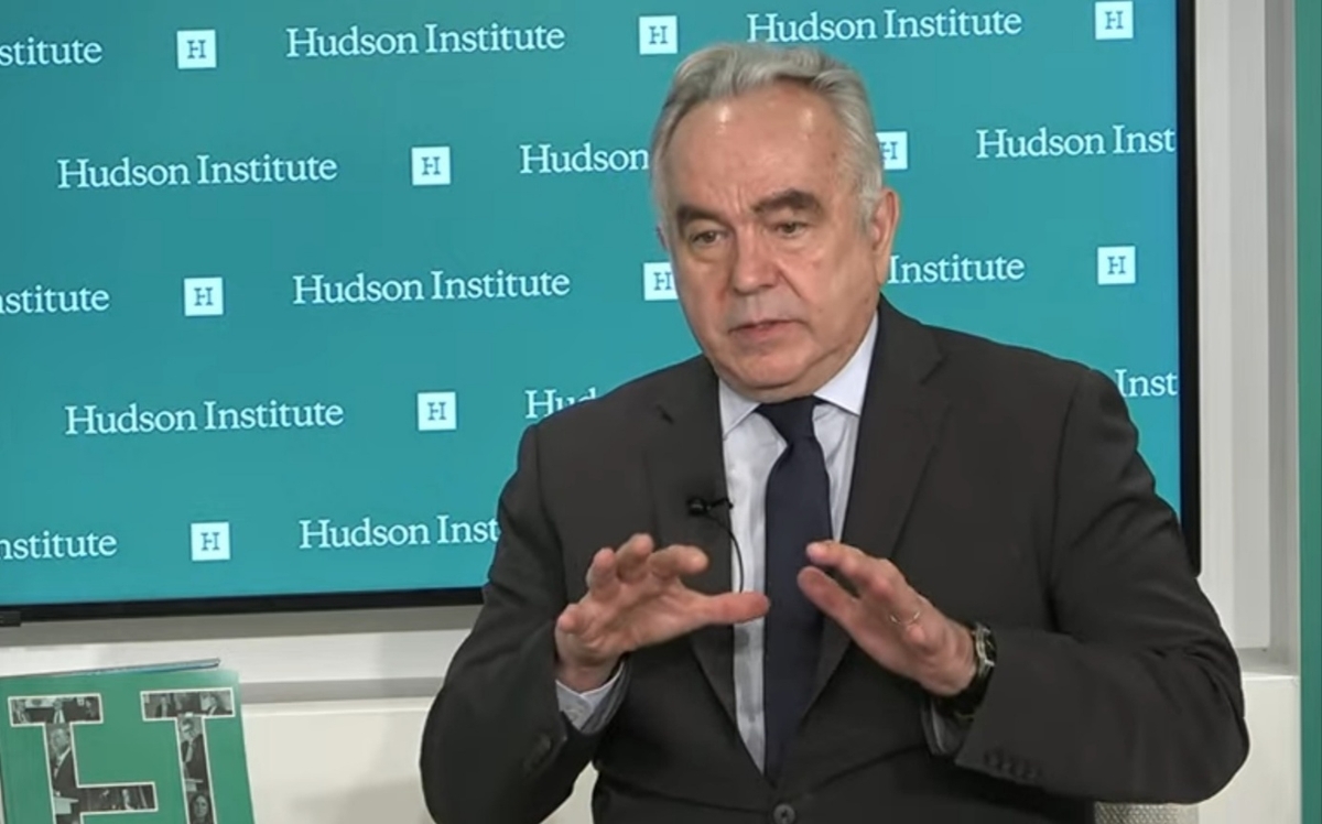 U.S. Deputy Secretary of State Kurt Campbell speaks during a forum hosted by the Hudson Institute in Washington on April 24, 2024 in this photo captured from the institute's YouTube account. (PHOTO NOT FOR SALE) (Yonhap)