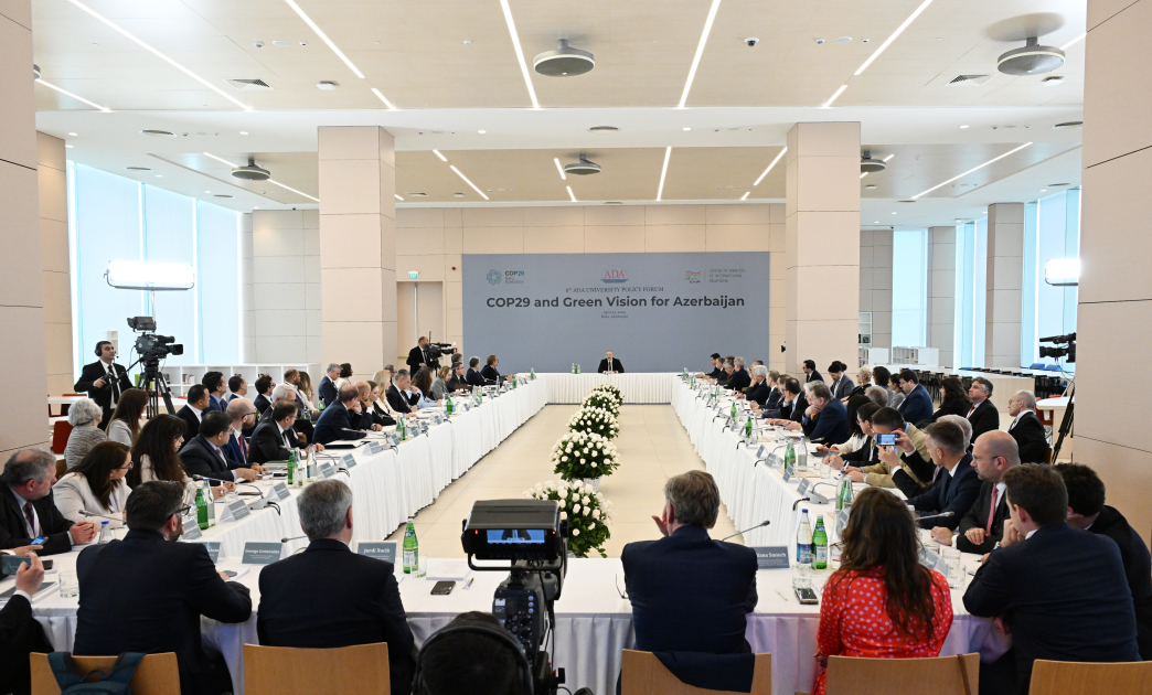International forum themed “COP29 and Green Vision for Azerbaijan” gets underway at ADA University President Ilham Aliyev is participating in the forum