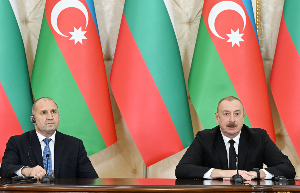 President Ilham Aliyev and President Rumen Radev made press statements