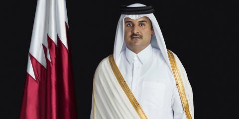HH the Amir Exchanges Eid Al Fitr Greetings with Kuwait Amir, Crown Prince