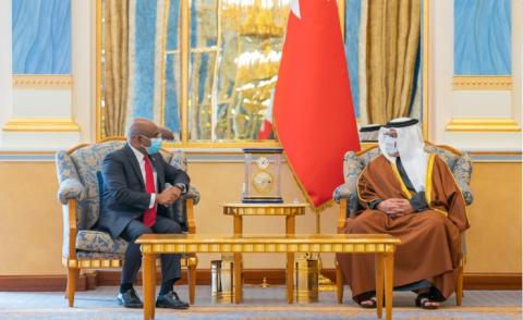 HRH the Crown Prince and Prime Minister receives the President of the United Nations General Assembly