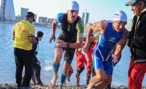 HH Shaikh Nasser bin Hamad welcomes 1061 Ironman 70.3 Middle East Championship participants