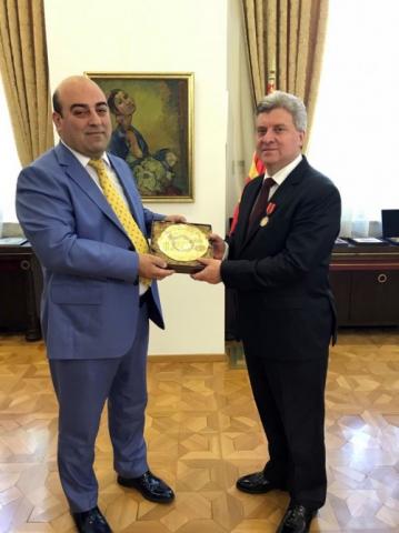 Macedonian President Gjorge Ivanov awarded “Friend of Azerbaijan” Golden Order