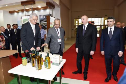 President Ilham Aliyev viewed 24th Azerbaijan International Food Industry exhibition and 12th Azerbaijan International Agriculture Exhibition