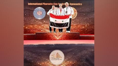 Gold medal for Syria at the international Pharaohs cup for Gymnastics, Cairo 2022