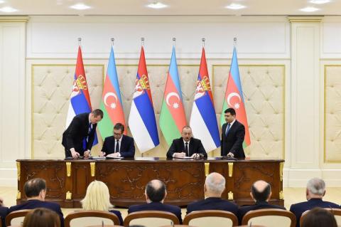 Azerbaijan, Serbia sign documents in Baku