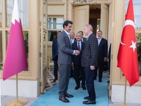 HH the Amir Expresses His Thanks to the Turkish President for Good Reception