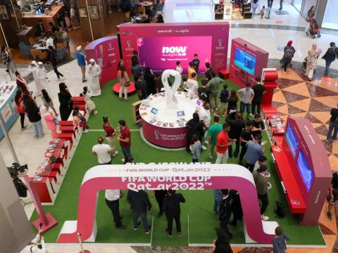 /FIFA World Cup Qatar 2022/: Promotional Activities Continue in Mall of Qatar in Presence of World Cup Ambassadors