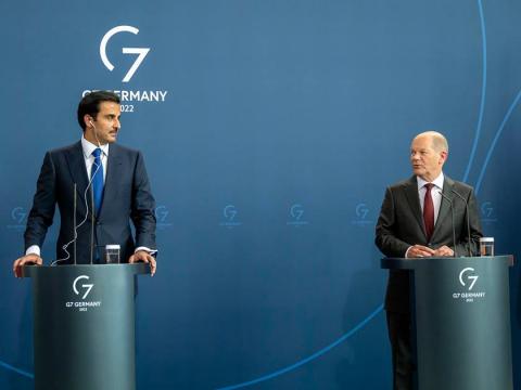 HH the Amir, German Chancellor Hold Joint Press Conference