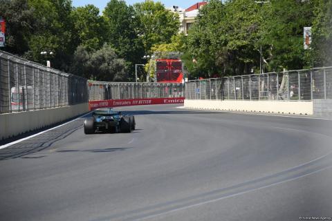 Formula 1 qualifying races taking place in Azerbaijan's Baku 