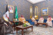 HRH the Crown Prince Meets with Kuwaiti Prime Minister on Sidelines of Arab Summit in Bahrain