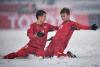Nguyen Quang Hai celebrates after scoring his life-time goal ‘Rainbow in the Snow' during the 2018 AFC Asian U23 Cup. Hải is one the tournament's top 10 talents. (Photo: bongdadoisong.vn)