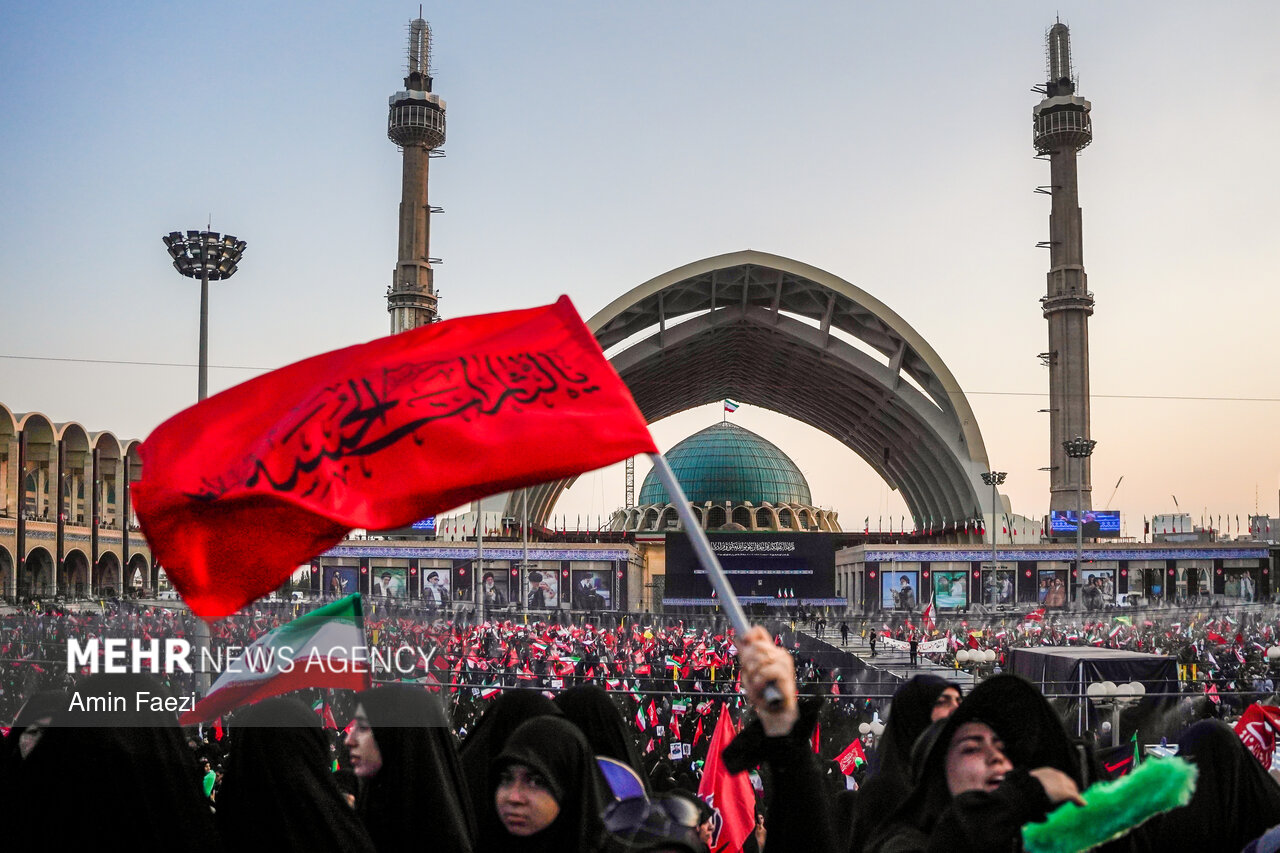 Banner of Vengeance for the Martyred Leader at the Farewell Ceremony