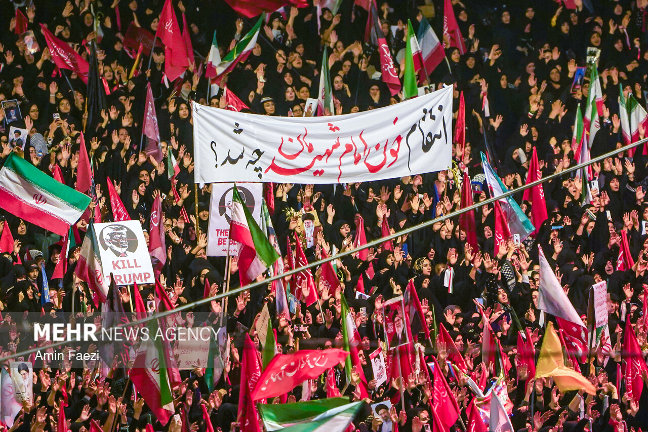 Banner of Vengeance for the Martyred Leader at the Farewell Ceremony