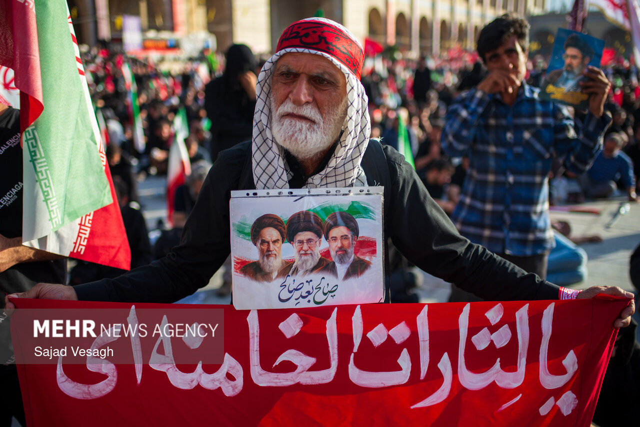 Banner of Vengeance for the Martyred Leader at the Farewell Ceremony