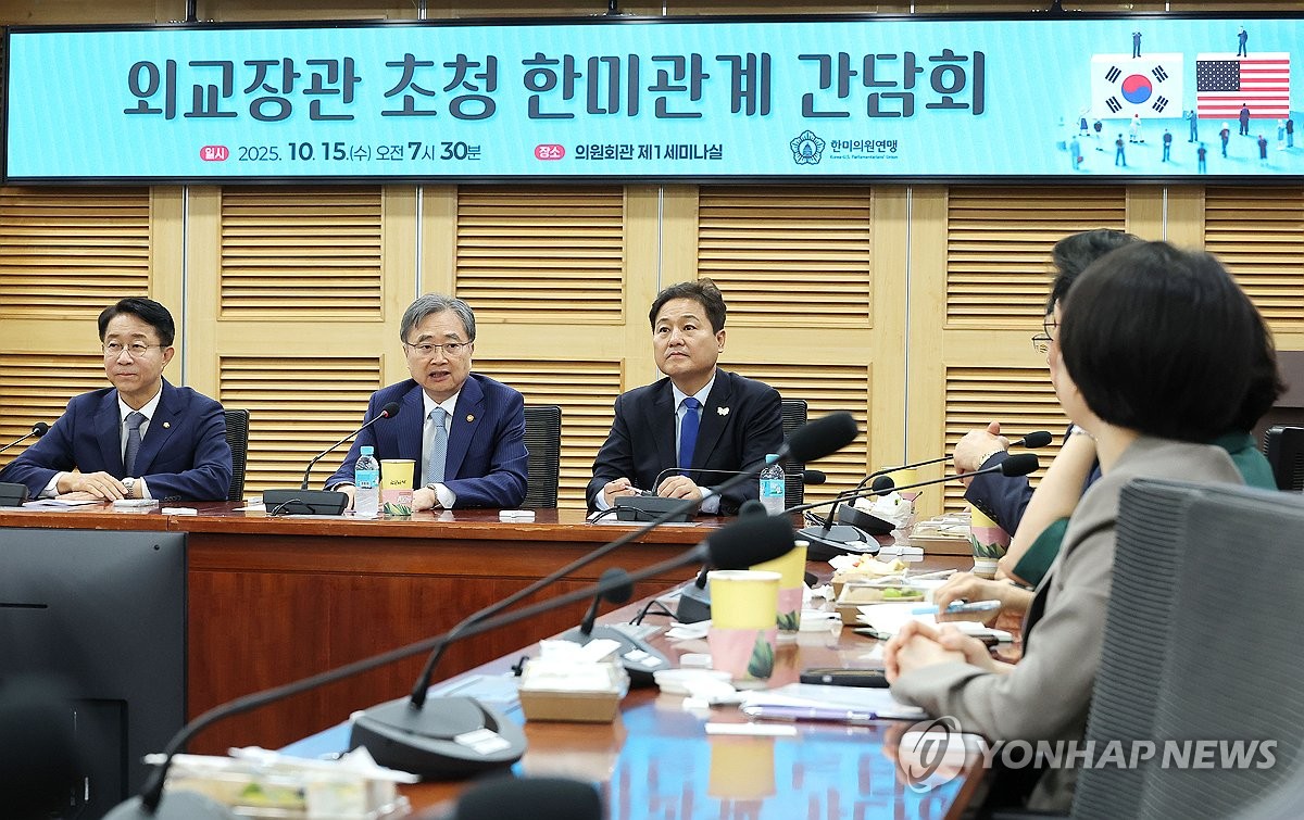 FM meets lawmakers of S. Korea-U.S. parliamentarian union