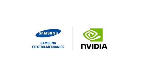 This composite image shows the corporate logos of Samsung Electro-Mechanics and Nvidia. (PHOTO NOT FOR SALE) (Yonhap)