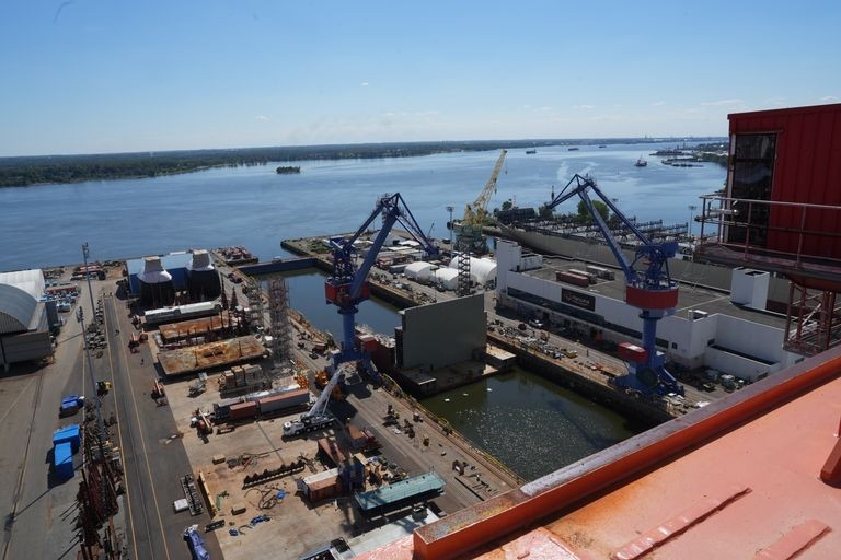 This photo captured from the website of Hanwha Defense USA shows Hanwha Philly Shipyard in Philadelphia. (PHOTO NOT FOR SALE) (Yonhap)