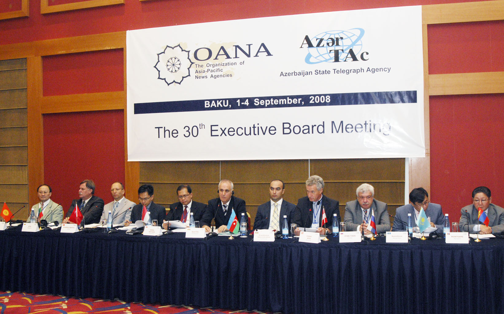 The 30th OANA Executive Board meeting at the Park Inn hotel in Baku.
