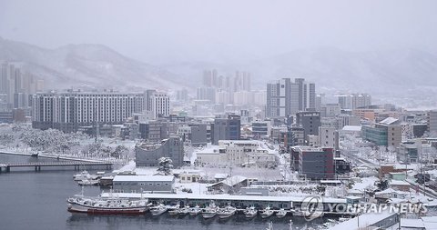 Heavy snow in northeastern S. Korea