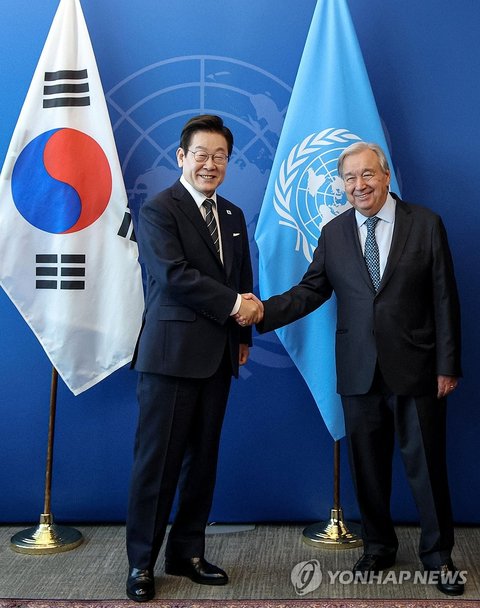 Lee meets U.N. chief