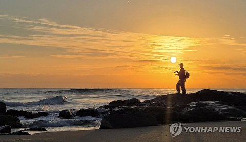 Fishing at Gyeongpo Beach