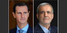 President al-Assad discusses with President Pezeshkian bilateral relations and developments