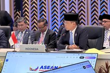 Indonesian Foreign Affairs Minister Sugiono at the plenary session of the 59th ASEAN Foreign Ministers' Meeting (AMM) in Manila, Philippines, Tuesday (July 21, 2026). (ANTARA/MoFA)