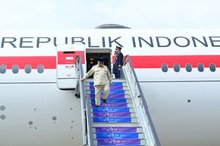 Indonesian President Prabowo Subianto arrives in Vladivostok