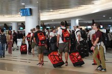 Passengers activity at Lombok International Airport in West Nusa Tenggara