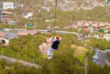 Raghadan Forest Zip Line Boosts Tourism Experience for Al-Baha Summer Visitors