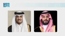 HRH the Crown Prince Discusses Regional Developments with Qatari Amir