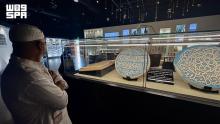Marble Plaque at Two Holy Mosques Architecture Exhibition Documents Grand Mosque Portico Work from More than Three Centuries Ago