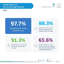 GASTAT Reports 97.7% Internet Access Among Establishments in Saudi Arabia in 2023