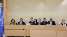 Deputy Minister of Foreign Affairs Đỗ Hùng Việt at the session reviewing Việt Nam's National Report for the fourth cycle of the Universal Periodic Review (UPR). (Photo:VNA)