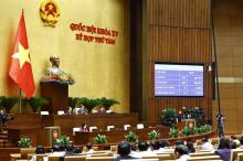 The National Assembly pass a resolution on state budget allocation plan for 2025 on November 13. (Photo: VNA)