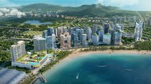 A panoramic view of the future hotel cluster at Bai Dat Do, scheduled to be delivered in Phu Quoc within 18 months for APEC 2027.