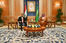 Saudi Crown Prince Mohammed bin Salman bin Abdulaziz Al Saud (right) Prime Minister Ali Faleh Al-Zaidi (left) 