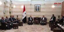 Arnous, Zakani discuss means of joint cooperation between the governorates of Syria and Iran