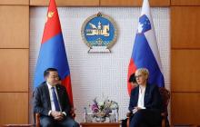 Chairman of the State Great Khural of Mongolia Pays Courtesy Call on President of Slovenia