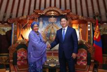 President of Mongolia Receives UN Deputy Secretary-General