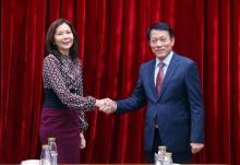 Minister of Public Security Sen. Lt. Gen. Luong Tam Quang (right) and UN Resident Coordinator in Vietnam Pauline Tamesis at their meeting in Hanoi on July 18 (Photo: VNA)