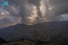 Breathtaking Cloud Formation Envelops Sarawat Mountains in Al-Baha