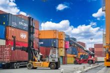 Export container of goods at Binh Duong province's port. (Photo: VNA)