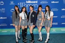 K-pop girl group NewJeans is seen in this photo provided by Billboard. (PHOTO NOT FOR SALE) (Yonhap)