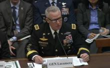 U.S. Forces Korea Commander Gen. Paul LaCamera speaks during a hearing of the House Armed Services Committee in Washington on March 20, 2024 in this photo captured from a livestream of the hearing from the committee's YouTube account. (PHOTO NOT FOR SALE) (Yonhap)
