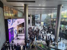 Visitors wait for the VIP preview opening outside the Kiaf venue at the Convention and Exhibition Center (COEX) in southern Seoul on Sept. 4, 2024. (Yonhap)