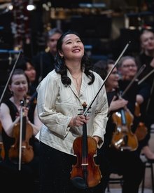 The photo, provided by Matias Ahonen and the Kumho Asiana Cultural Foundation, features violinist Park Sue-ye. (PHOTO NOT FOR SALE) (Yonhap)