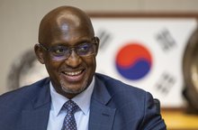 Rwandan Ambassador to South Korea Bakuramutsa Nkubito Manzi speaks during an interview with Yonhap News Agency on July 16, 2025. (Yonhap)