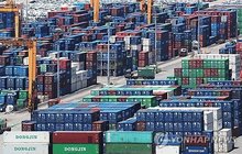 This undated file photo shows containers stacked at a port in Pyeongtaek, some 53 kilometers south of Seoul. (Yonhap)